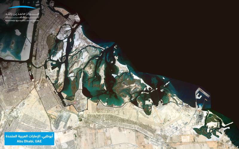 Abu Dhabi photographed from space.