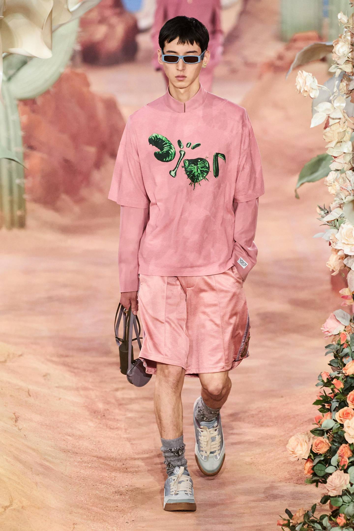 Inspired by Kim Jones and rapper Travis Scott, the new spring/summer 2022 men's collection has a top with the word 'Dior' spelt out in cacti. Courtesy Courtesy Dior