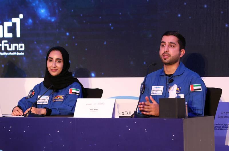 Nora Al Matrooshi and Mohammed Al Mulla are the generation of astronauts that could go to the Moon one day. The UAE has its sights set on human missions to the lunar surface. Chris Whiteoak / The National