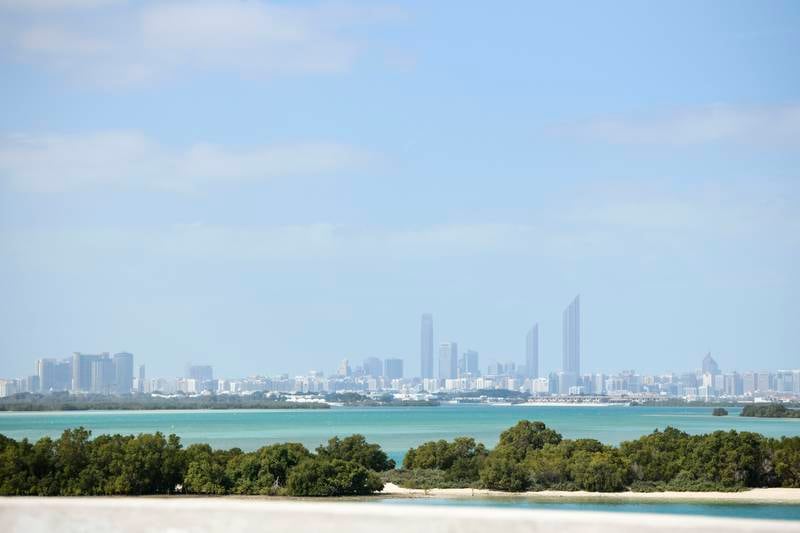 The Eastern Mangroves of Abu Dhabi. Most have been planted as part of previous and continuing conservation measures and play a crucial role in carbon capture. Khushnum Bhandari / The National