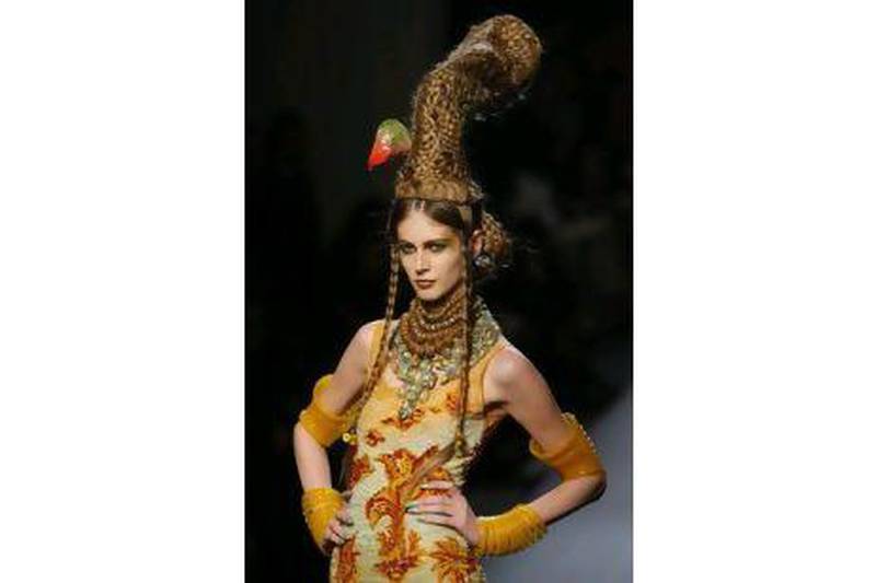 I admire Jean-Paul Gaultier the "enfant terrible" of French fashion. I love the way he turns ethnic fabrics into haute couture.