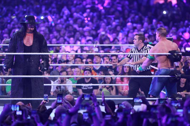 The Undertaker, left, will go up against Rusev in a casket match at the Greatest Royal Rumble. Image courtesy of WWE