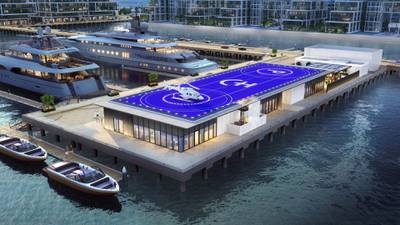 A helipad will be a striking feature of the Dubai Harbour to accommodate flying visits. 