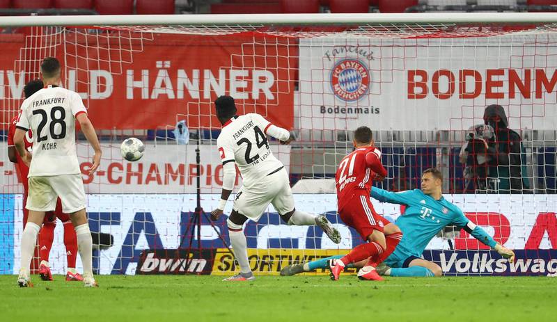 Danny da Costa of Bayern Munich scores his sides first goal. Getty