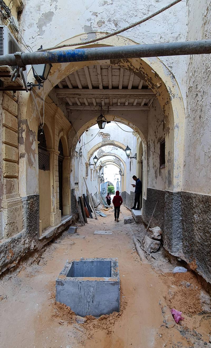 Construction crews are aiming to restore the Old City to its past architectural glory, following neglect under former dictator Muammar Qaddafi. AFP