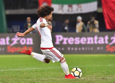 Omar Abdulrahman missed his spot kick in the shoot-out having also failed from 12 yards during regulation time. Giuseppe Cacace / AFP