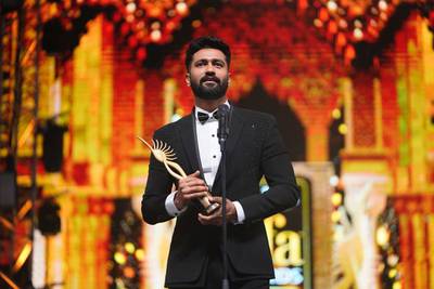 Vicky Kaushal with his Best Actor for his role in 'Sardar Udham'.