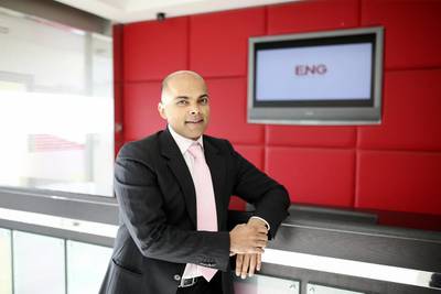 Rehan Merchant worked hard training to inherit Emirates Neon Group from his father, who still sits on its board. Sarah Dea / The National