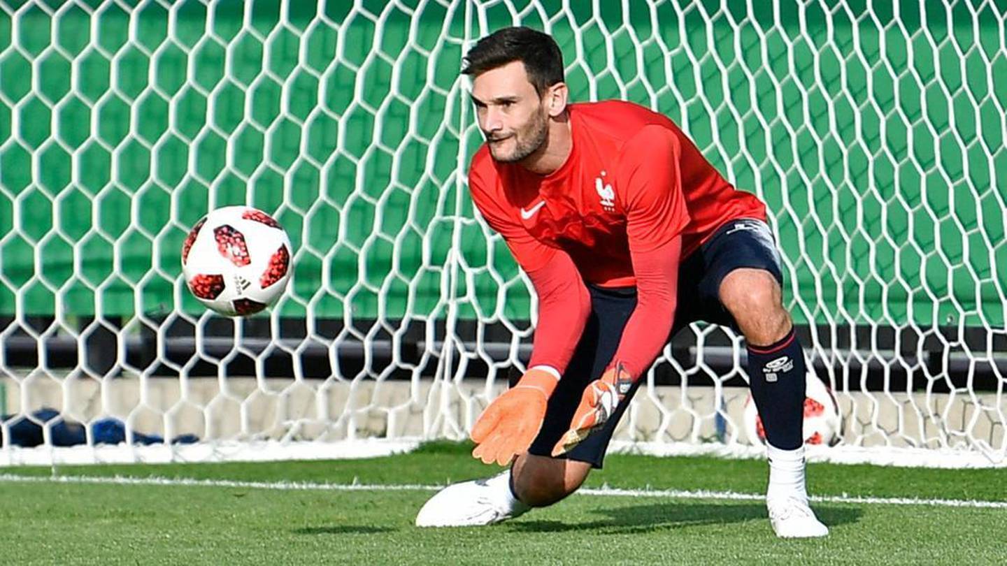 France goalkeeper Hugo Lloris in training on Saturday ahead of the World Cup final. AP Photo