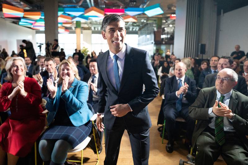 British Prime Minister Rishi Sunak delivered his first major domestic speech of 2023 in east London, on Wednesday. Reuters