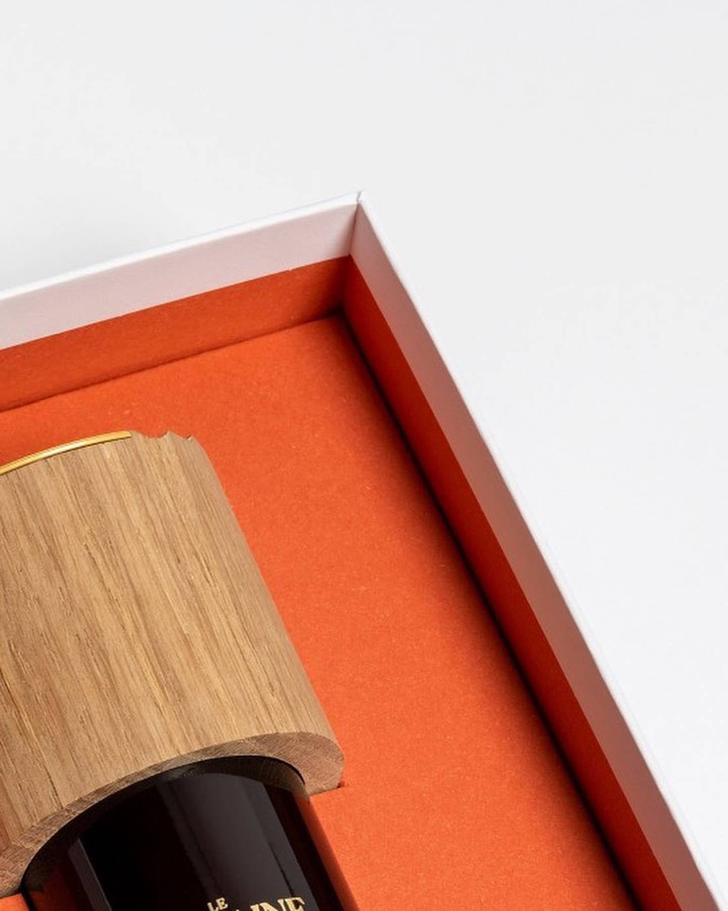 All products feature wooden caps recycled from old wine casks. Photo: Le Domaine