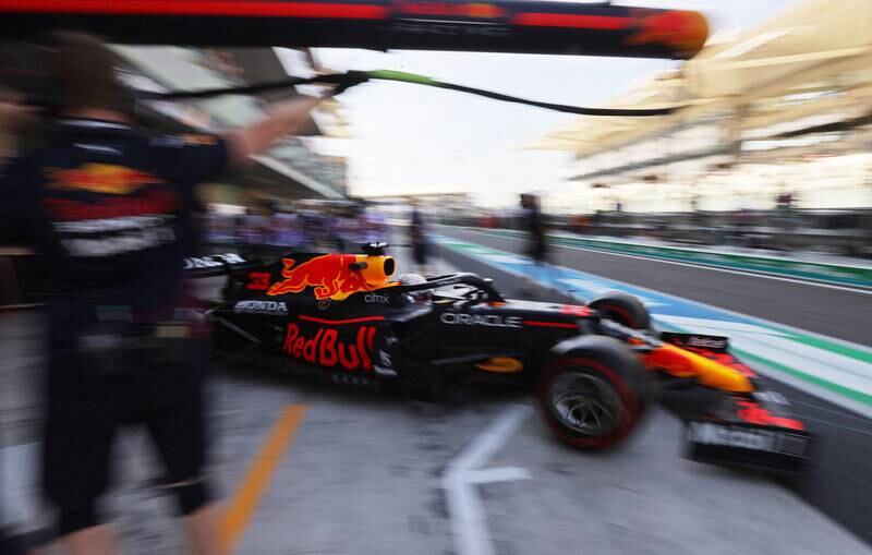 Red Bull's Max Verstappen during practice. Reuters