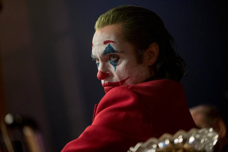 This image released by Warner Bros. Pictures shows Joaquin Phoenix in a scene from "Joker," in theaters on Oct. 4. Alarmed by violence depicted in a trailer for the upcoming movie â€œJoker,â€ some relatives of victims of the 2012 Aurora movie theater shooting asked distributor Warner Bros. on Tuesday to commit to gun control causes. Twelve people were killed in the suburban Denver theater during a midnight showing of the Batman film, â€œThe Dark Knight Rises,â€ also distributed by Warner Bros. (Niko Tavernise/Warner Bros. Pictures via AP)