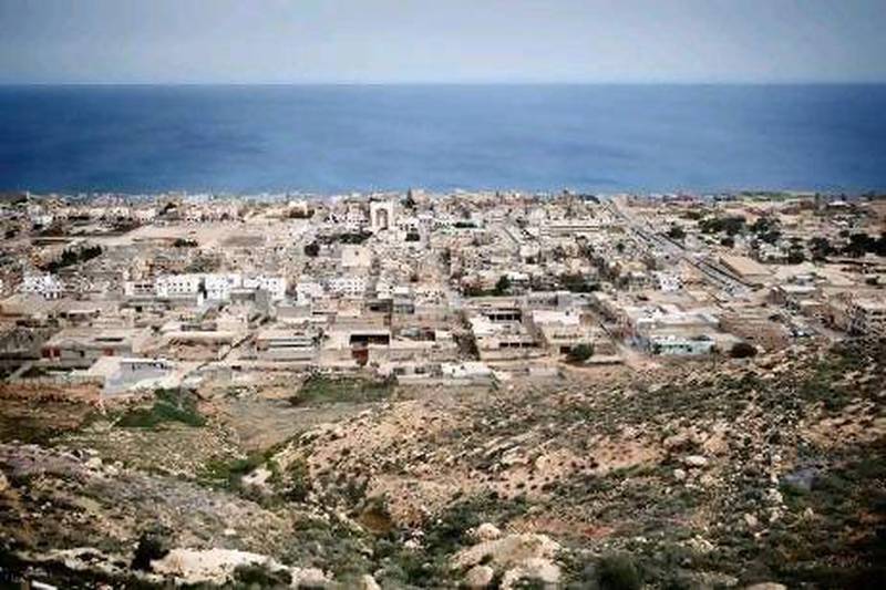 The Libyan port town of Derna, where the Turkish ship was intercepted.