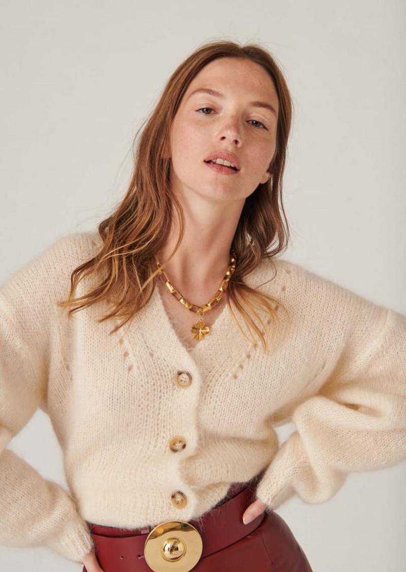 The 'nanny' mohair cardigan by Tara Jarmon. Courtesy Tara Jarmon
