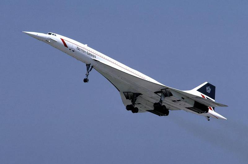British Airways' Concorde, Flight G-BOAC, takes off in May 1986. The jet's final flight was on October 24, 2003 and we've been flying on subsonic planes ever since. Courtesy Eduard Marmet