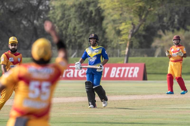 ECB Blues batsman Alishan Sharafu in action at The Sevens, Dubai, during the ongoing Emirates D50. All photos by Antonie Robertson / The National