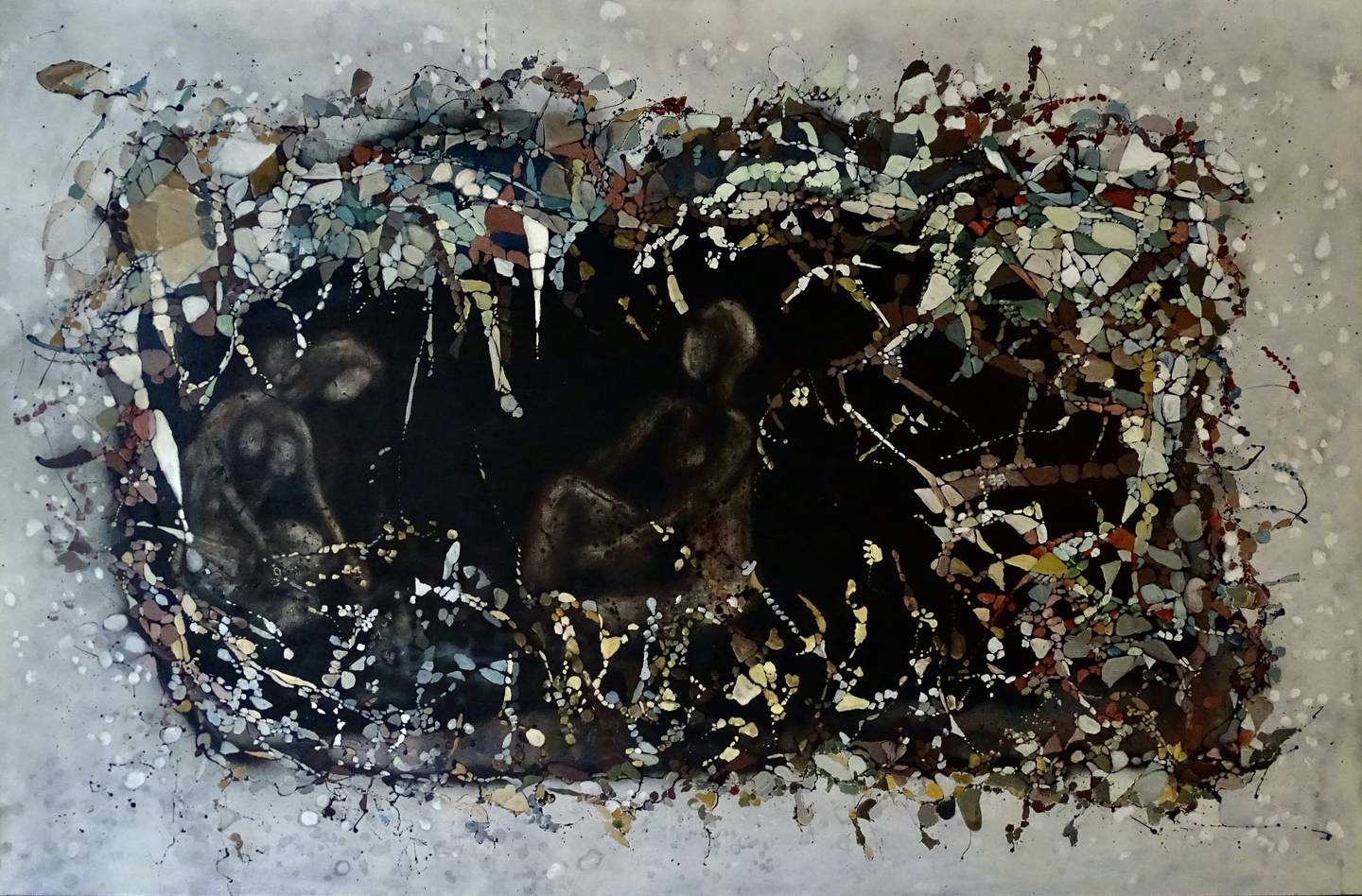 'The Cave' (1971), oil on canvas, by Nadira Azzouz.