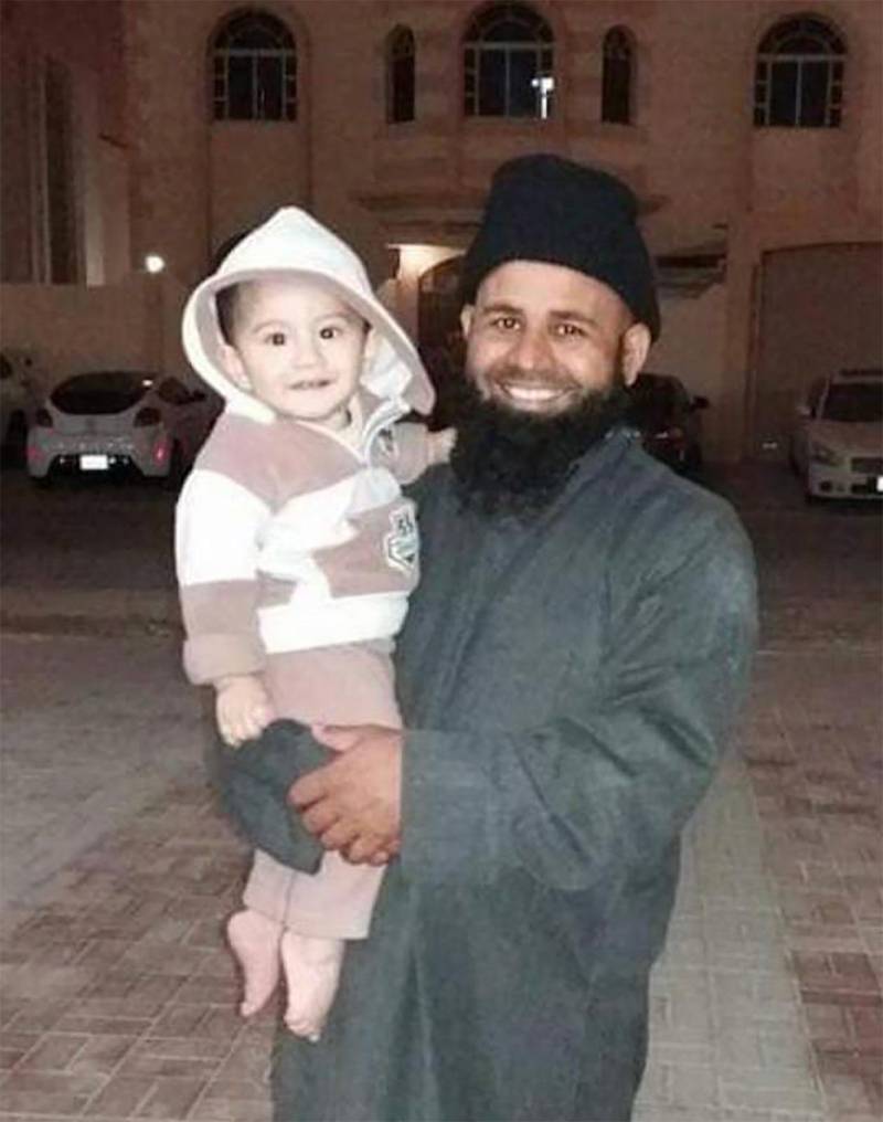 Haidar Ali, 35, pictured here with his three year-old daughter, was shot in the face by his employer in Qatar when he asked for leave to visit his family and to collect his salary. He is currently in hospital and his case is being dealt with by the Indian embassy. Photo supplied by family. 