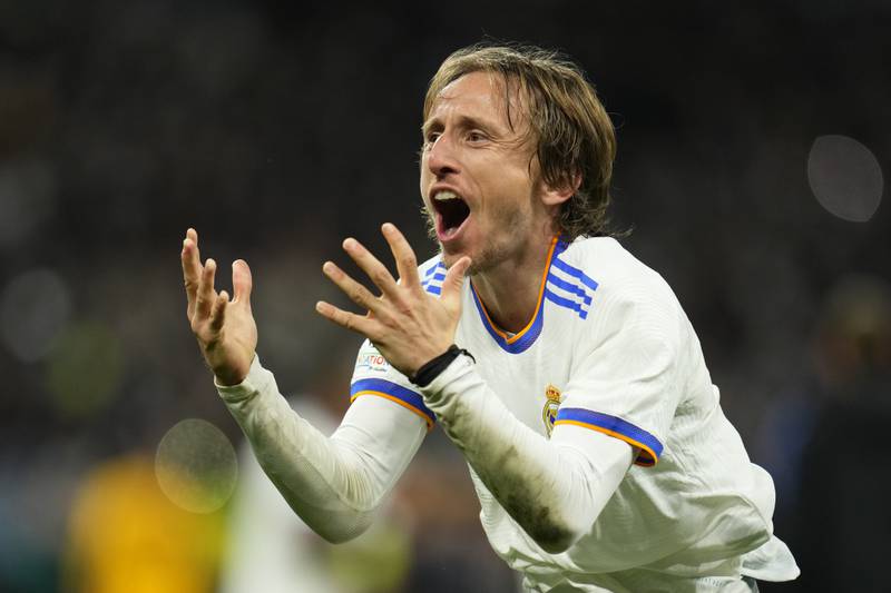 Luka Modric - 8: Croatian midfielder had not been at his most influential then took charge of game on second half. Charging run to begin move for Benzema’s second and then provided pinpoint pass to striker’s feet to seal assist. Curled left-foot shot just wide in last couple of minutes. AP