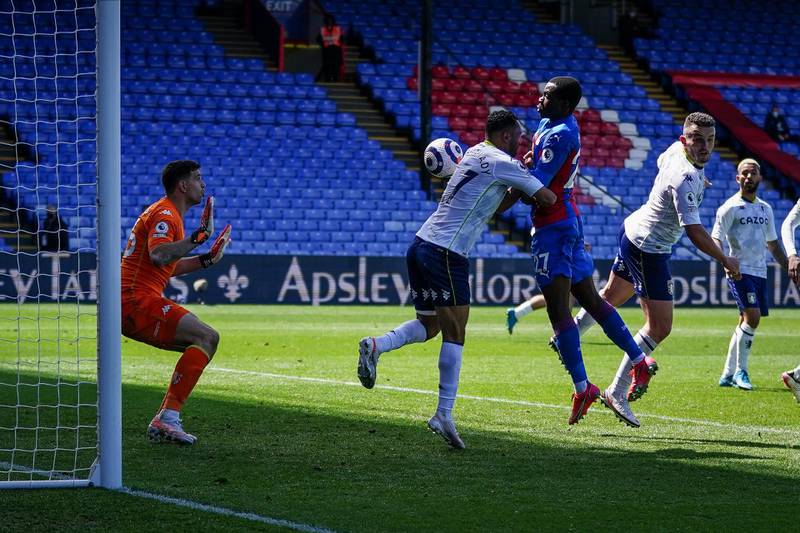 Tyrick Mitchell scored his first goal for Crystal Palace. EPA