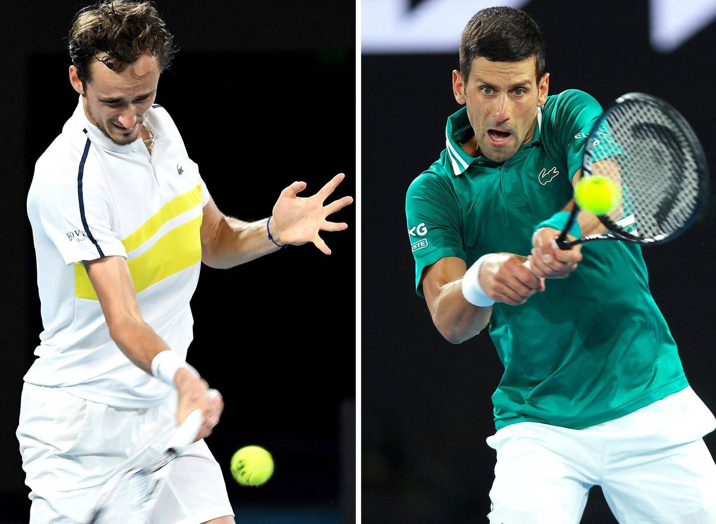 Medvedev will face Djokovic in the Australian Open final. AFP