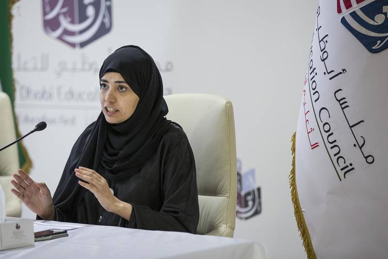 Dr Karima Al Mazroui, Adec’s acting executive director, said the reforms are intended to align the students’ outcomes with the country’s goals. Mona Al Marzooqi / The National 