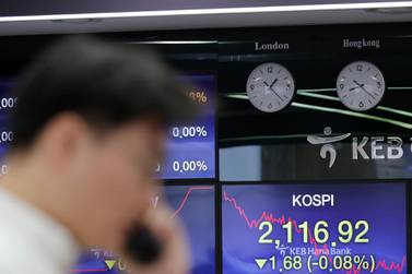 Korea Composite Stock Price Index extended losses on Friday after South Korea reported weak manufacturing data that suggested a worsening toll from trade tensions. AP