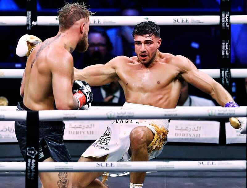 Tommy Fury was forced to take a standing eight count in the eighth and final round, though the Briton claimed he slipped.