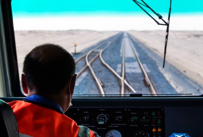 Etihad Rail show progress on the passenger line and developments since last year. Victor Besa / The National