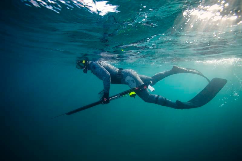 Spearfishing using compressed air cylinders and surface air supply tubes without a licence from the EAD is punishable with a first-time fine of Dh20,000. Getty Images