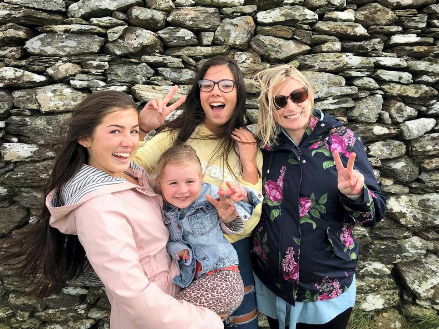 Paula Burns with her stepdaughters Nayana and Neva, and her biological daughter, Amelia, 4 