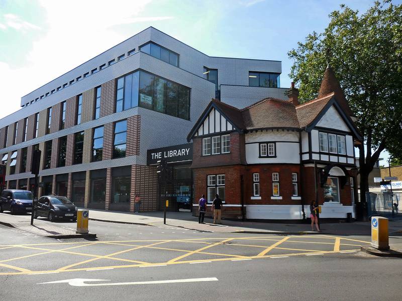 The Eid Comedy Jam will be hosted at the Library at Willesden Green, above, on Sunday evening. There will also be a Comedy Jam in Manchester at the Pakistani Community Centre. Photo: Wikimedia Commons