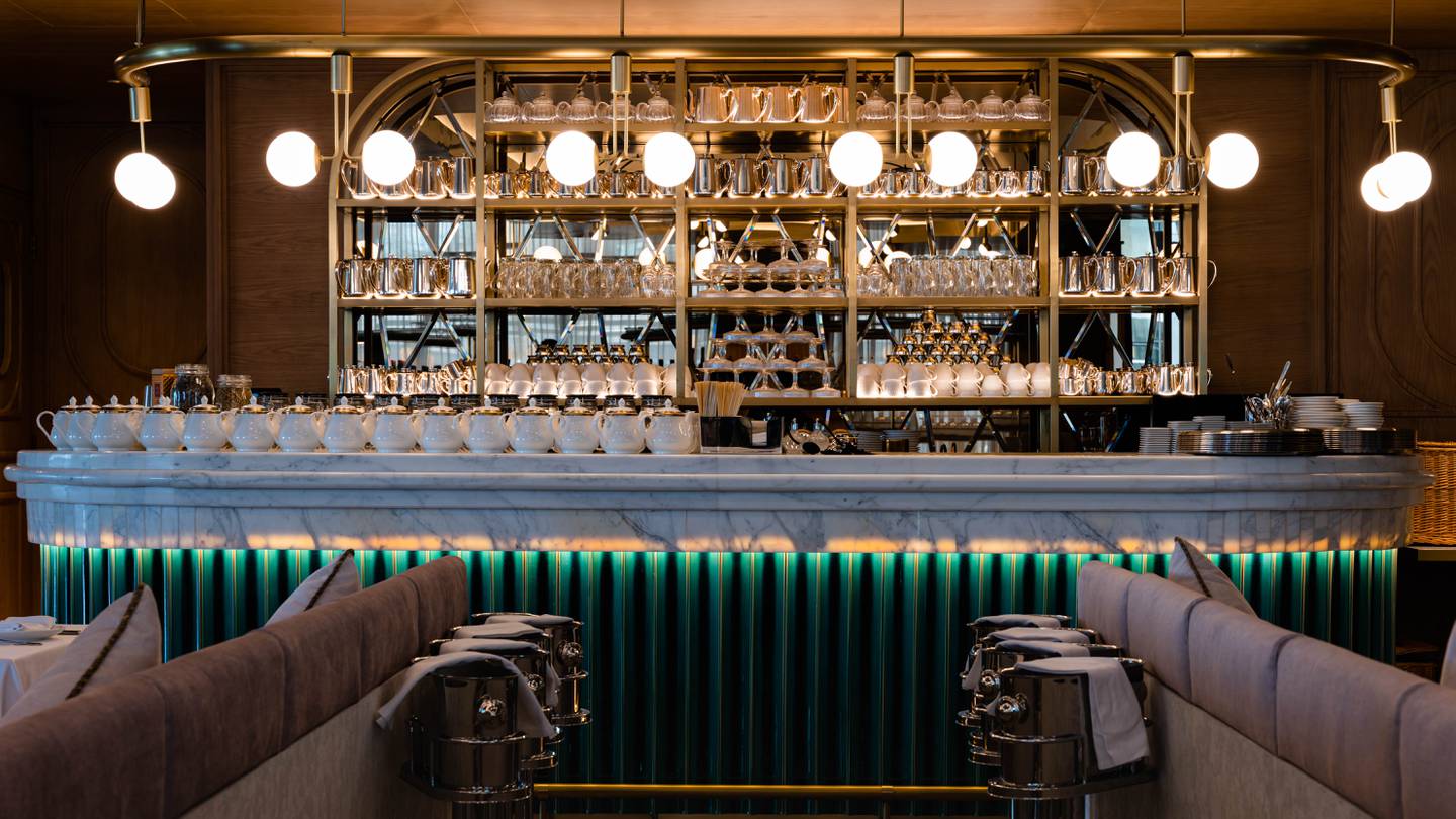 The Gatsby-style bar at the brasserie. Photo: Belgravian Brasserie