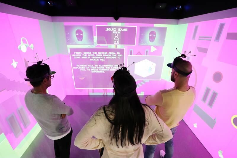 Immersive Gamebox features high-tech rooms equipped with sensors for an immersive experience. Chris Whiteoak / The National