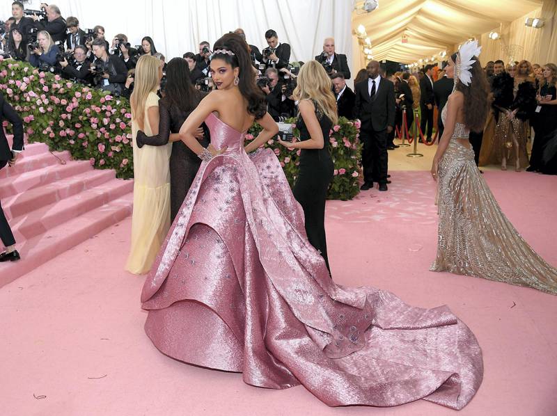 NEW YORK, NEW YORK - MAY 06: Deepika Padukone attends The 2019 Met Gala Celebrating Camp: Notes on Fashion at Metropolitan Museum of Art on May 06, 2019 in New York City.   Neilson Barnard/Getty Images/AFP