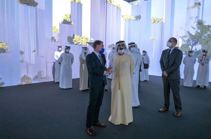 Sheikh Mohammed has been a frequent visitor to the world's fair since it opened on October 1.