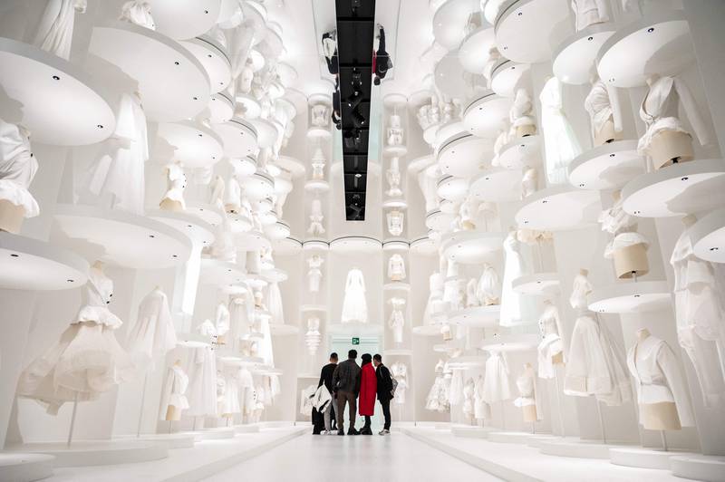 The exhibition Christian Dior: Designer of Dreams during a media preview at the Museum of Contemporary Art Tokyo on December 19. AFP