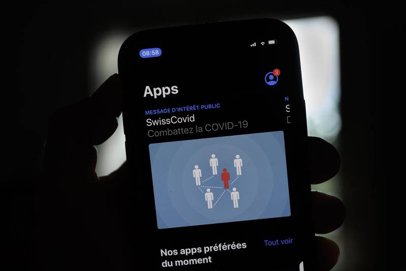 The tracing smartphone app SwissCovid created by the Swiss Federal Institute of Technology Lausanne has recently been launched. AFP