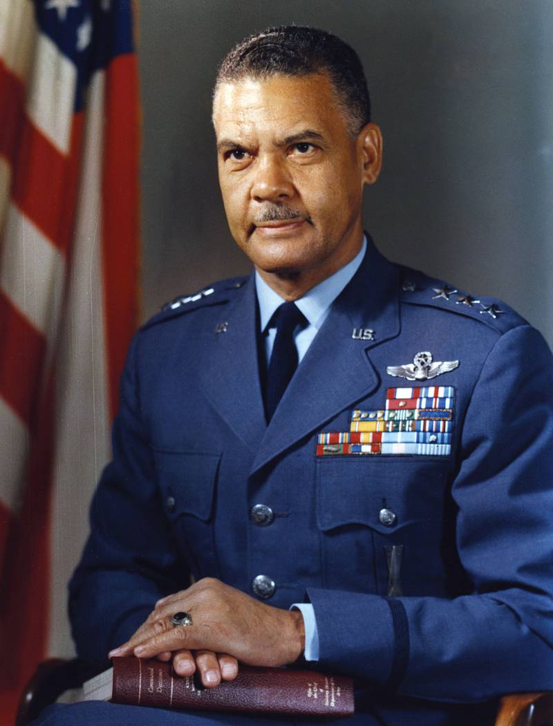 Benjamin O Davis Jr was a US Air Force general and commander of the Tuskegee Airmen