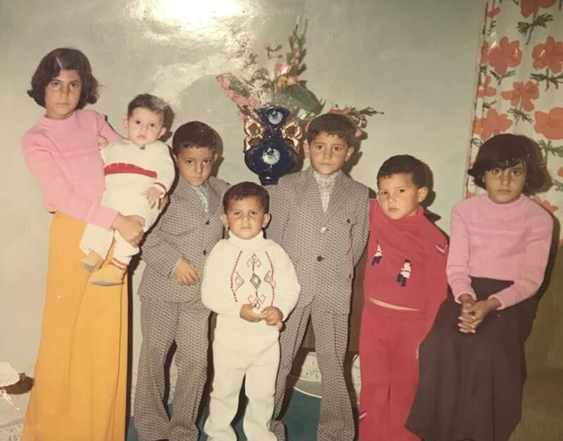 Majida on the far left with her siblings in Sharjah in 1976.