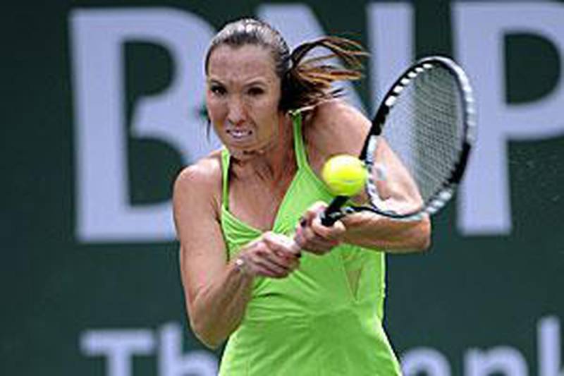 Jelena Jankovic mixed patience with aggression during the final against Caroline Wozniacki.