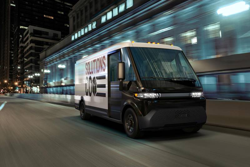 FILE PHOTO: GM's new EV600 electric van is seen in an undated photograph released in Detroit, Michigan, U.S, January 12, 2021.  GM/Handout via REUTERS NO RESALES. NO ARCHIVES. THIS IMAGE HAS BEEN SUPPLIED BY A THIRD PARTY./File Photo
