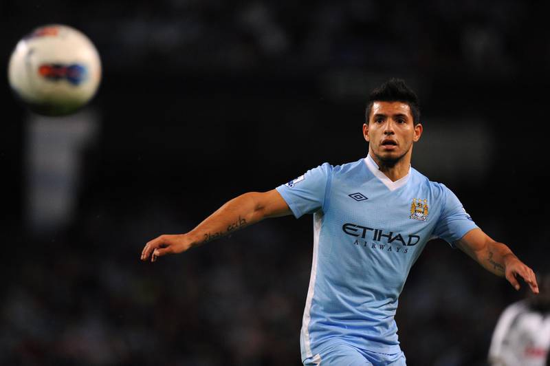 Sergio Aguero of Manchester City (Photo by Matthew Ashton/AMA/Corbis via Getty Images)