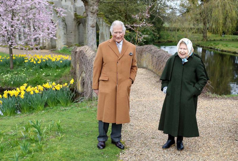Britain's royal family share images of Queen Elizabeth II and Prince Charles spending their Easter weekend at Frogmore House. Twitter / royalfamily