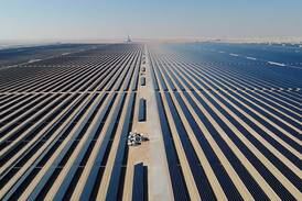 Mohammed bin Rashid Al Maktoum Solar Park. When completed, the solar park will reduce over 6.5 million tonnes of carbon emissions annually. Photo: Dewa