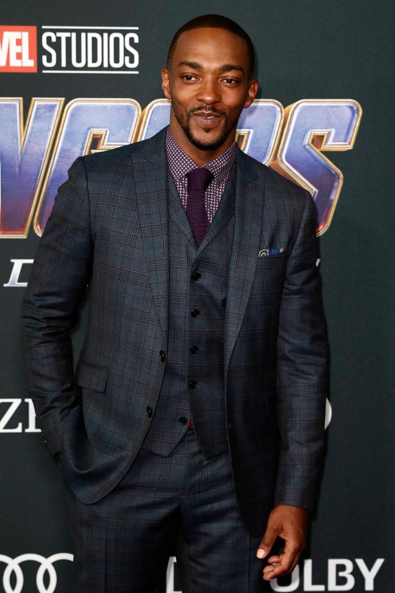 Anthony Mackie at the world premiere of 'Avengers: Endgame' at the Los Angeles Convention Center on April 22, 2019. EPA