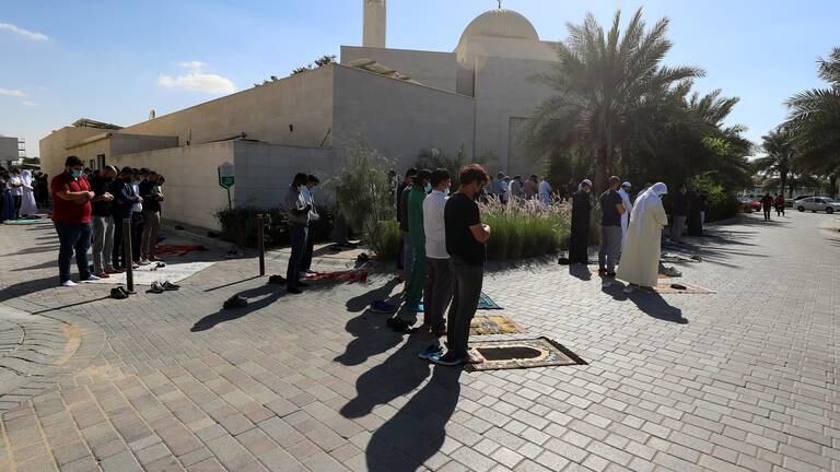 An image that illustrates this article Mosques in Abu Dhabi and Dubai hold later Friday prayer for first time