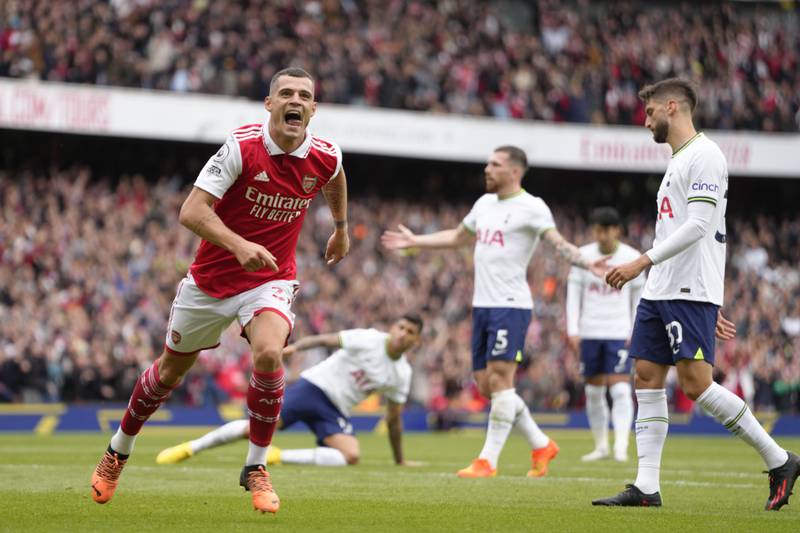 PREMIER LEAGUE WEEKEND RESULTS: Saturday, October 1, 2022 - Arsenal 3 (Partey 20', Gabriel Jesus 49', Xhaka 67') Tottenham Hotspur 1 (Kane pen 31'): Arsenal take the honours in the North London derby in a match they dominated against a Spurs side that had Emerson Royal sent-off just after the hour mark. Gunners manager Mikel Arteta said: "We are focused on what we are doing and today is another sign that we are going in the right direction, that we can play at a really high level." AP