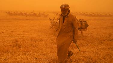 An image that illustrates this article Iraq dust storms continue to bring cities to a standstill